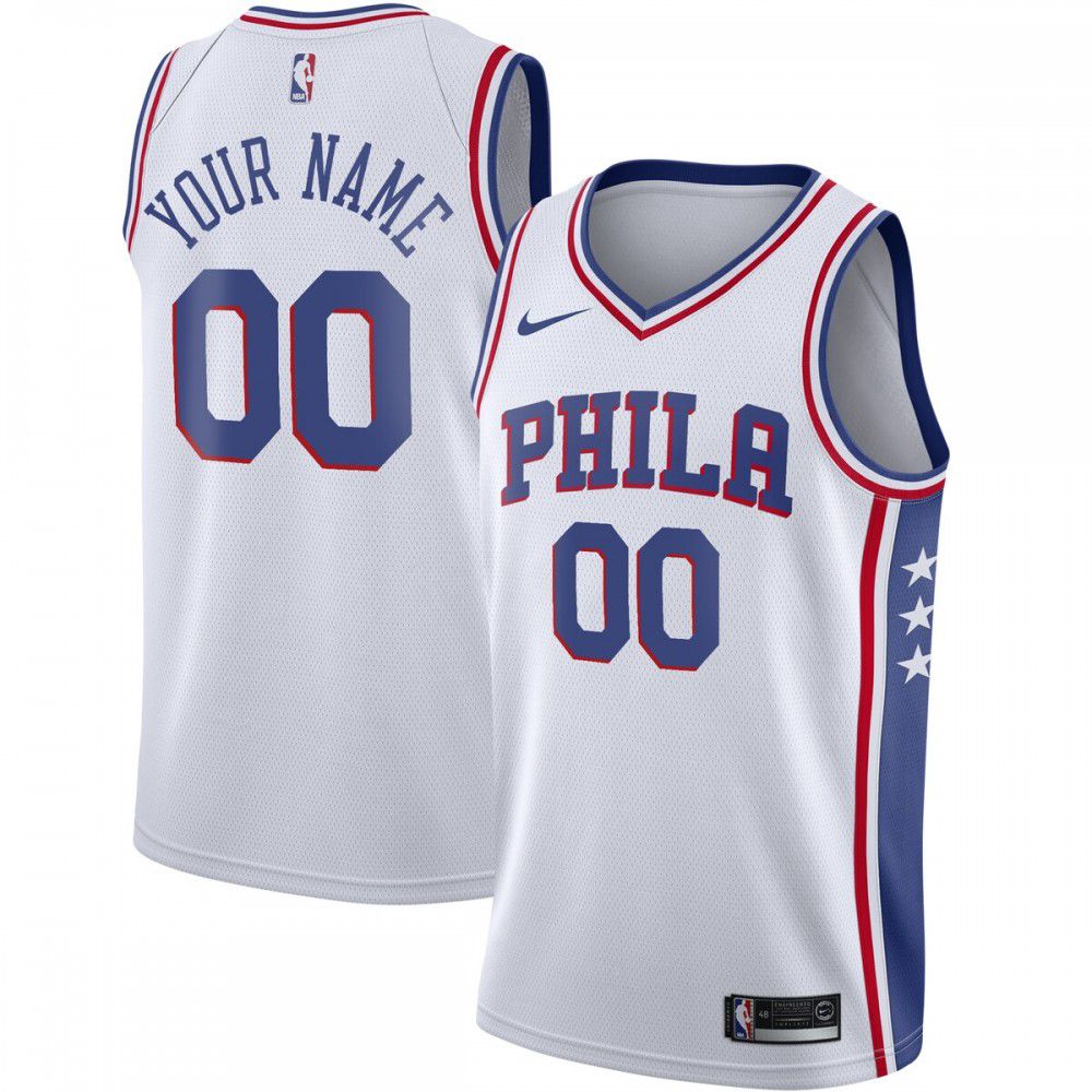 Philadelphia 76ers 2020/21 Swingman Custom Jersey - Association Edition - White-Pro Kit Vault | Brand New 26/27 Sports Jerseys